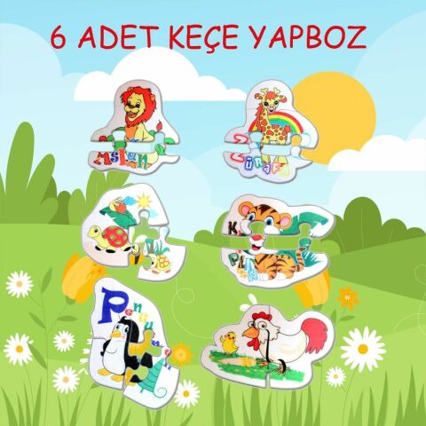 Tox Hayvanlar 2+ Keçe Yapboz - Puzzle T003