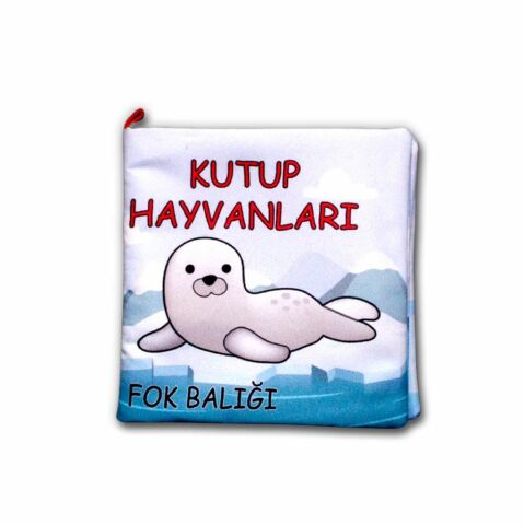 Tox Kutup Hayvanları Kumaş Sessiz Kitap T056 - Bez Kitap , Eğitic