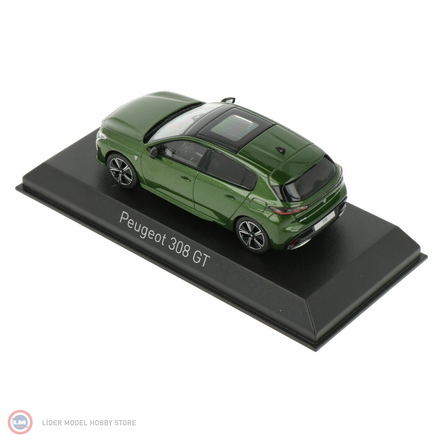 Modèle Réduit Norev Peugeot 308 GT 2021 - Échelle 1/43 - Couleur Olivine Green - Neuf En Boîte