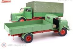 1:18 1950 Mercedes Benz L3500 Flatbed truck with tarpaulin