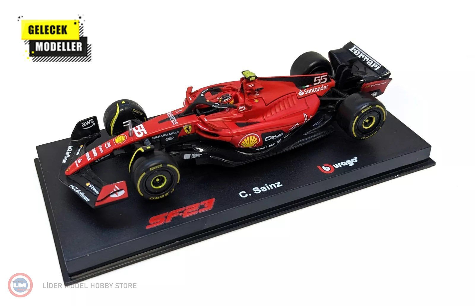 1:43 2023 Ferrari F1 #55 CARLOS SAINZ SEASON CAR Formula 1