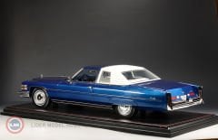 1:18 1974 Cadillac Coupe Deville - Regal Blue Firemist