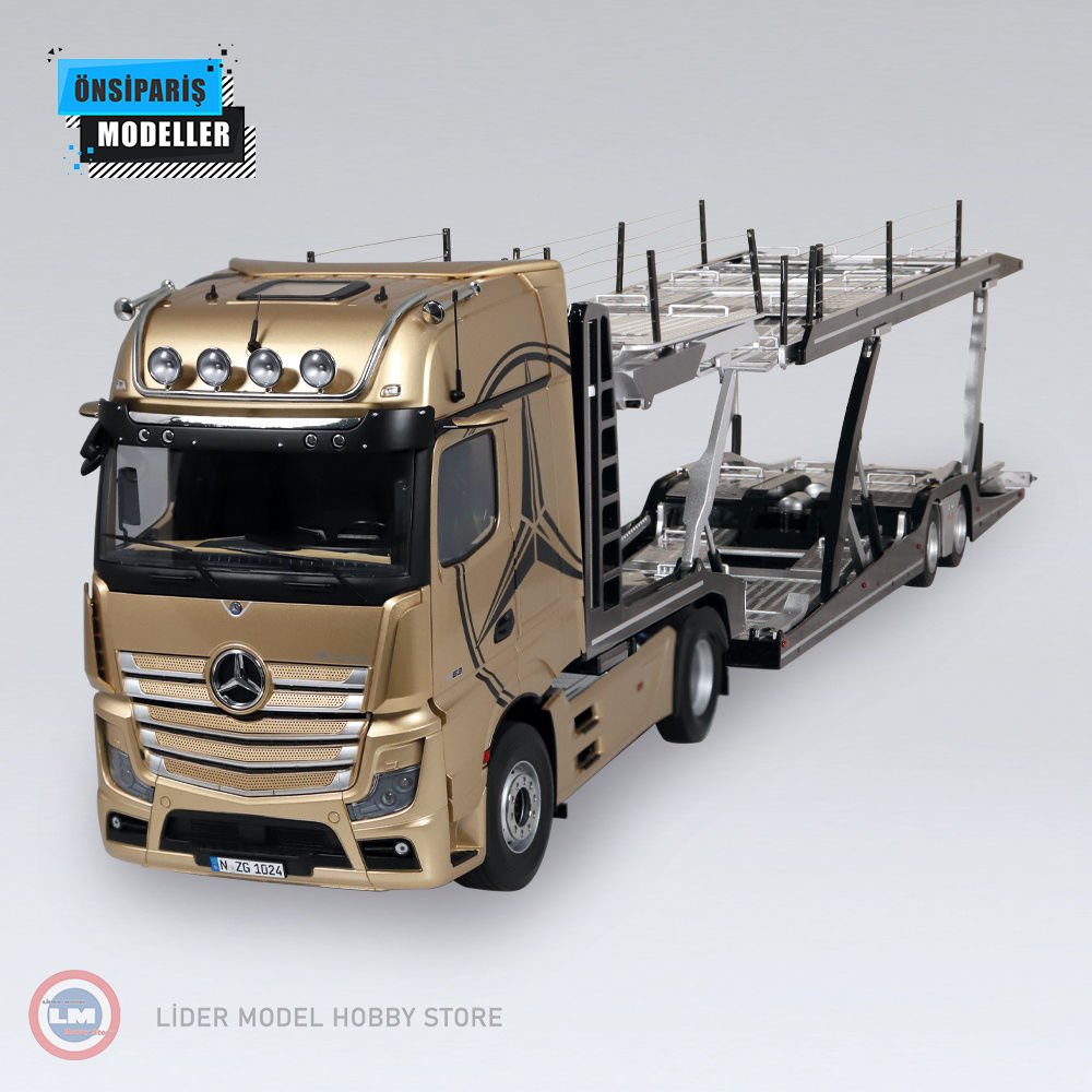 Camion Mercedes Benz + Remorque Bâchée NZG 1/50 - Modèle Stuttgarter Hofbräu #146, En Métal - Occasion