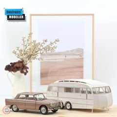 1:18 1965 Peugeot 404 Brown Metallic &Caravan Henon