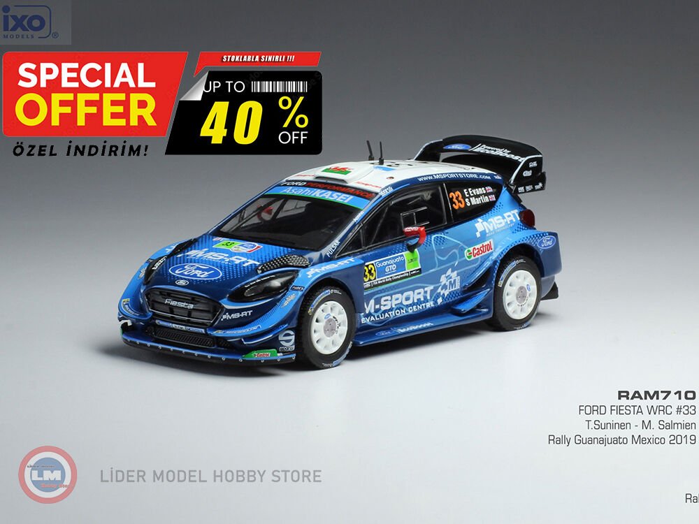 1:43 2019 Ford Fiesta RS WRC #33, Rallye WM, Rally Mexico