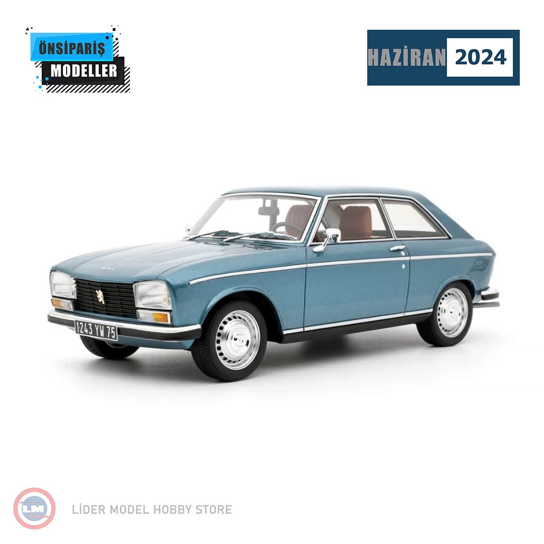 1:18 1972 Peugeot 304 S Coupe 999 Limitli Bleu Azur Metallisé