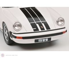 1:18 Porsche 911 Coupe White with Black Stripes