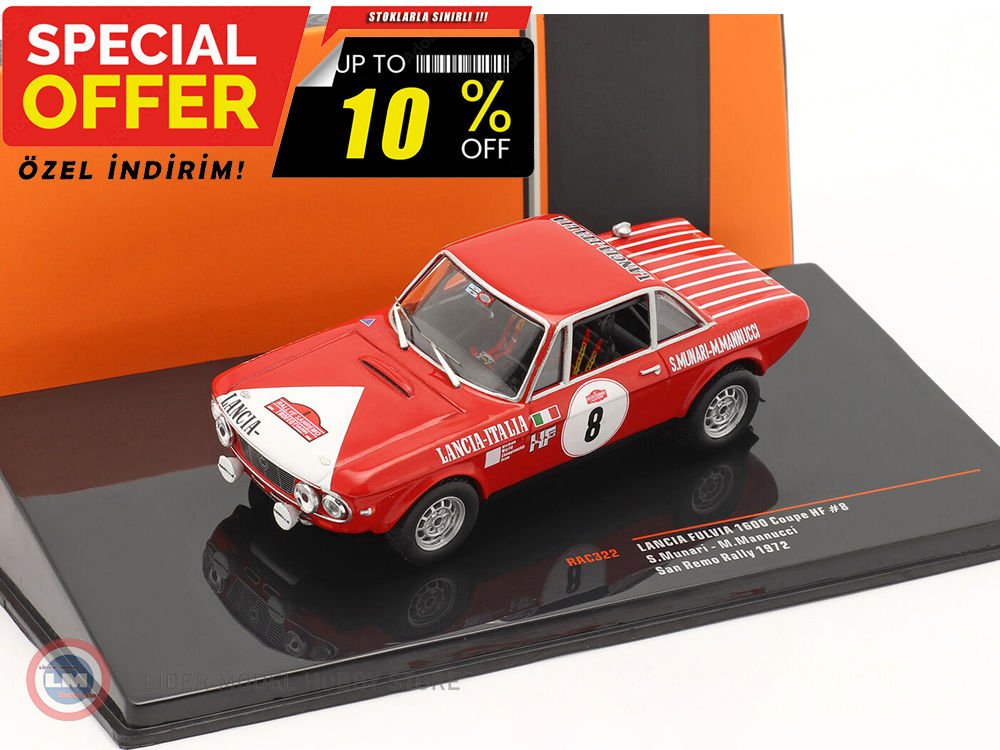 1:43 1972 Lancia Fulvia 1600 Coupe #8 Rallye