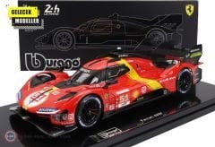 1:18 Burago 2023 Ferrari 499P 3.0L TURBO V6 #51 - WINNER LeMans with Showcase