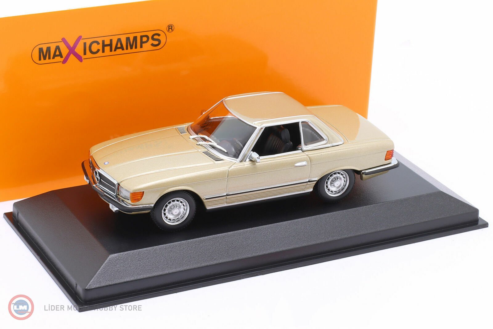 1:43 Maxichamps 1974 Mercedes Benz 350 SL CABRIOLET HARDTOP R107