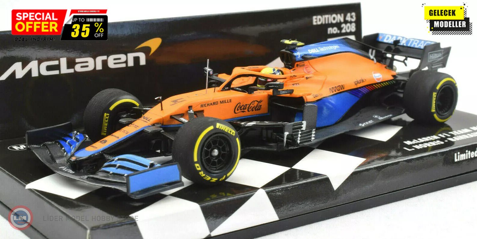 1:43 2021 Mclaren F1 TEAM MCL35M #4 - LANDO NORRIS - BAHRAIN GP - Formula 1