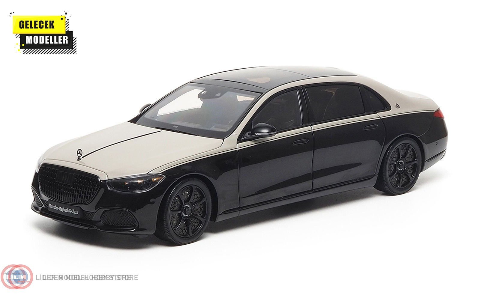 1:18 Almost Real 2023 Mercedes Benz Maybach S Class Mojave Silver Onyx Black