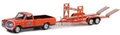 1:64 1968 Chevrolet C-10 STP with Bed Cover and STP Tandem Car Trailer