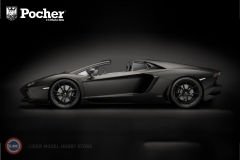 1:8 POCHER  2013 Lamborghini Aventador LP700-4 Roadster Nero Nemesis Maket Kit