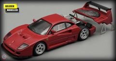 1:64 1996 Ferrari F40 LM Press Version RedSilver Wheels