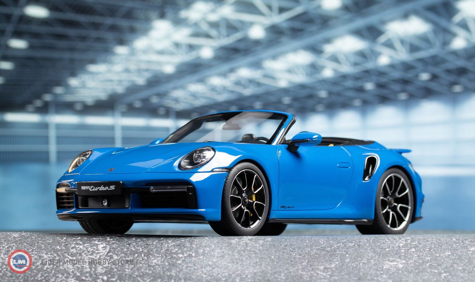 1:18 2020 PORSCHE 911 (992) TURBO S CABRIOLET - SHARK BLUE