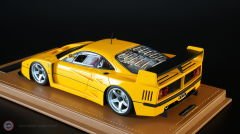 1:18 1996 Ferrari F40 LM 1996 Press Version Modena Yellow with 5 Spoke Silver Rims