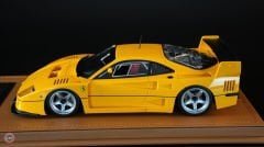 1:18 1996 Ferrari F40 LM 1996 Press Version Modena Yellow with 5 Spoke Silver Rims