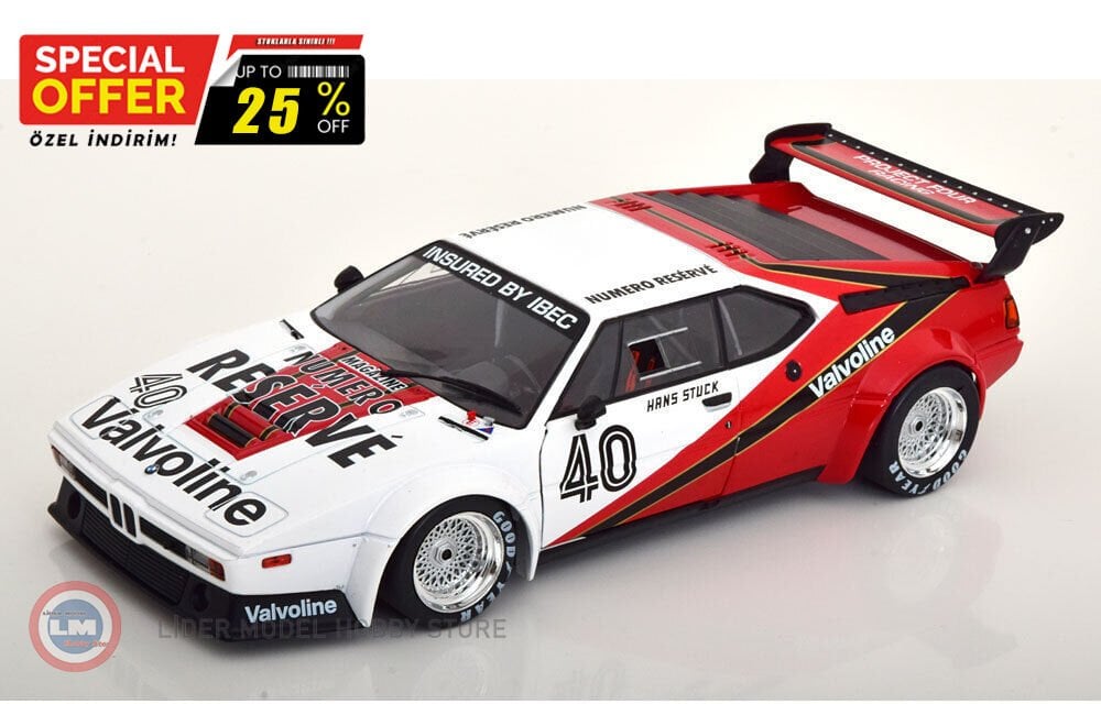 1:18 1980 BMW M1 Procar #40 Winner Monaco Procar Series