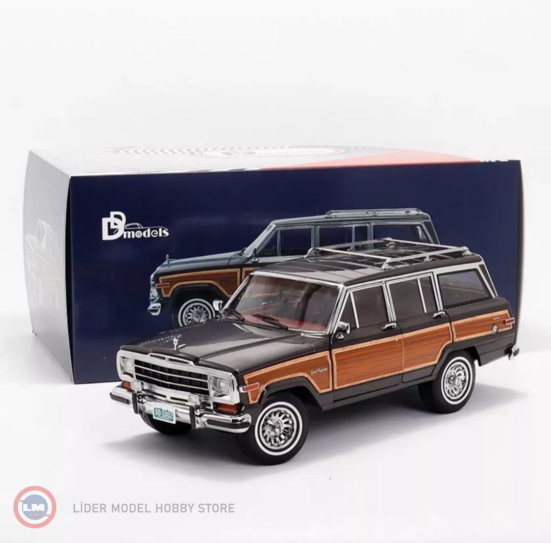 Modèle réduit DD 1:18 Jeep Wagoneer 1989 bleu en résine, fermé - STK