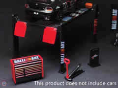 1:64 Garage Lift & Tools Set Ralliart