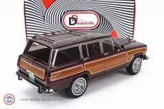 1:18 Jeep GRAND WAGONEER 1989 - Bordeaux-Cherry & Wood Panels