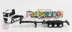 1:64 Mercedes Benz Actros With 40FT Container LBWK Kuma Graffiti