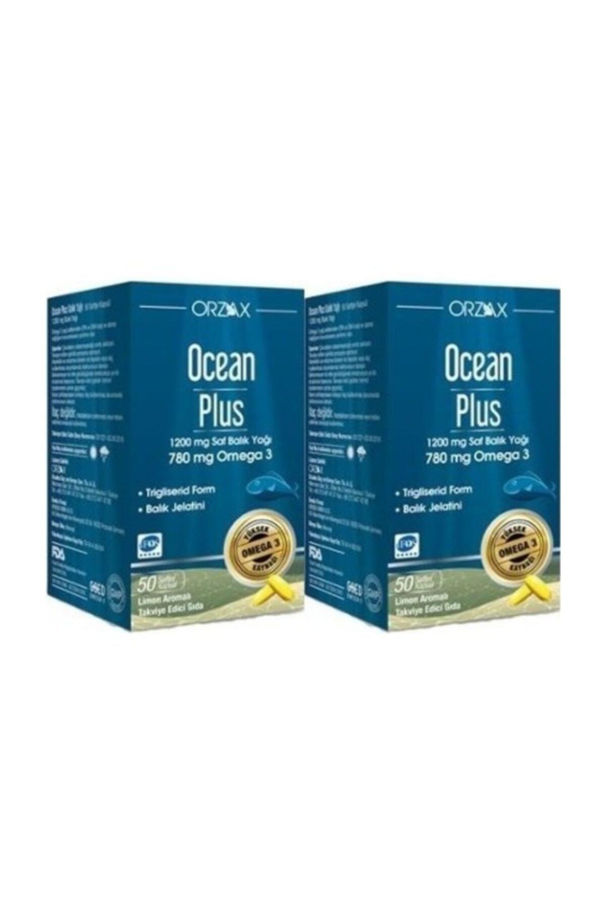 Ocean Plus 1200 mg 50 Kapsül Balık Yağı 2 Kutu