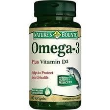 Nature's Bounty Omega-3 Plus Vitamin D3 60 Kapsül