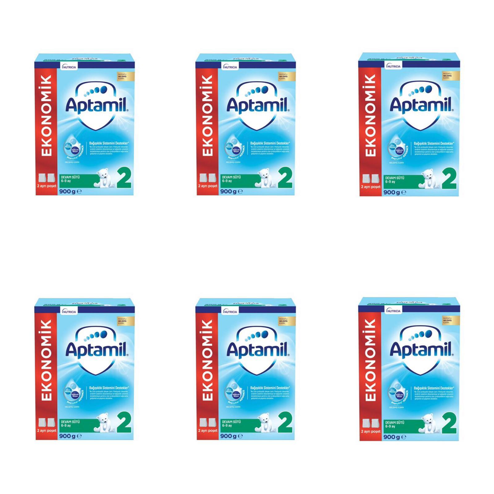 Aptamil 2 Devam Sütü 6-9 Ay 900 gr 6 Kutu