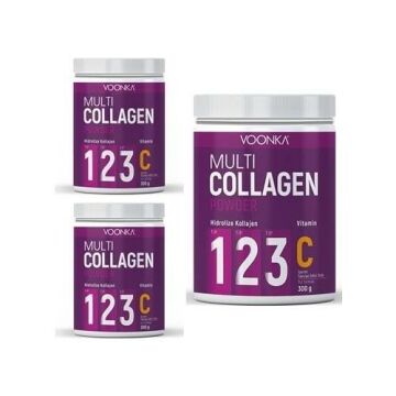 Voonka Multi Collagen Powder 300 gr 3 Kutu