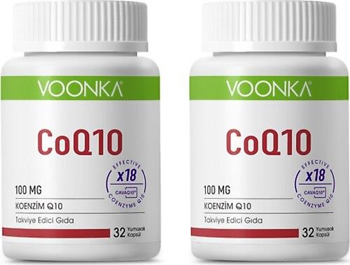 Voonka Co Q10 100 mg 32 Yumuşak Jel 2 Kutu