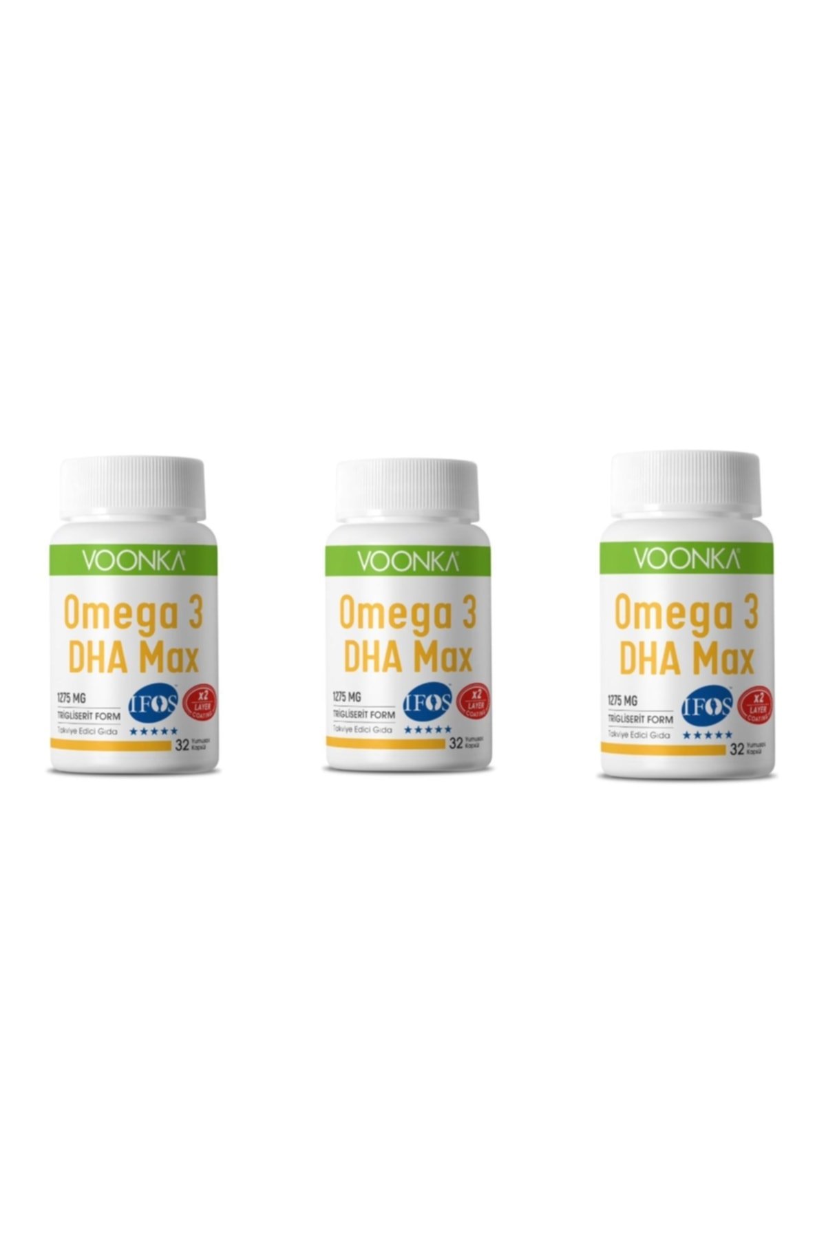 Voonka Omega-3 DHA Max 1275 mg 30 Kapsül 3 Kutu