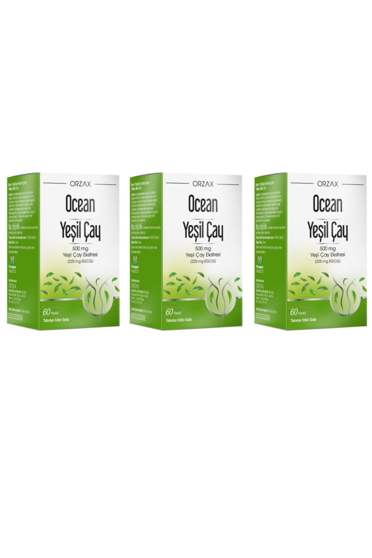 Ocean Green Tea 500 Mg 60 Kapsül 3 Kutu