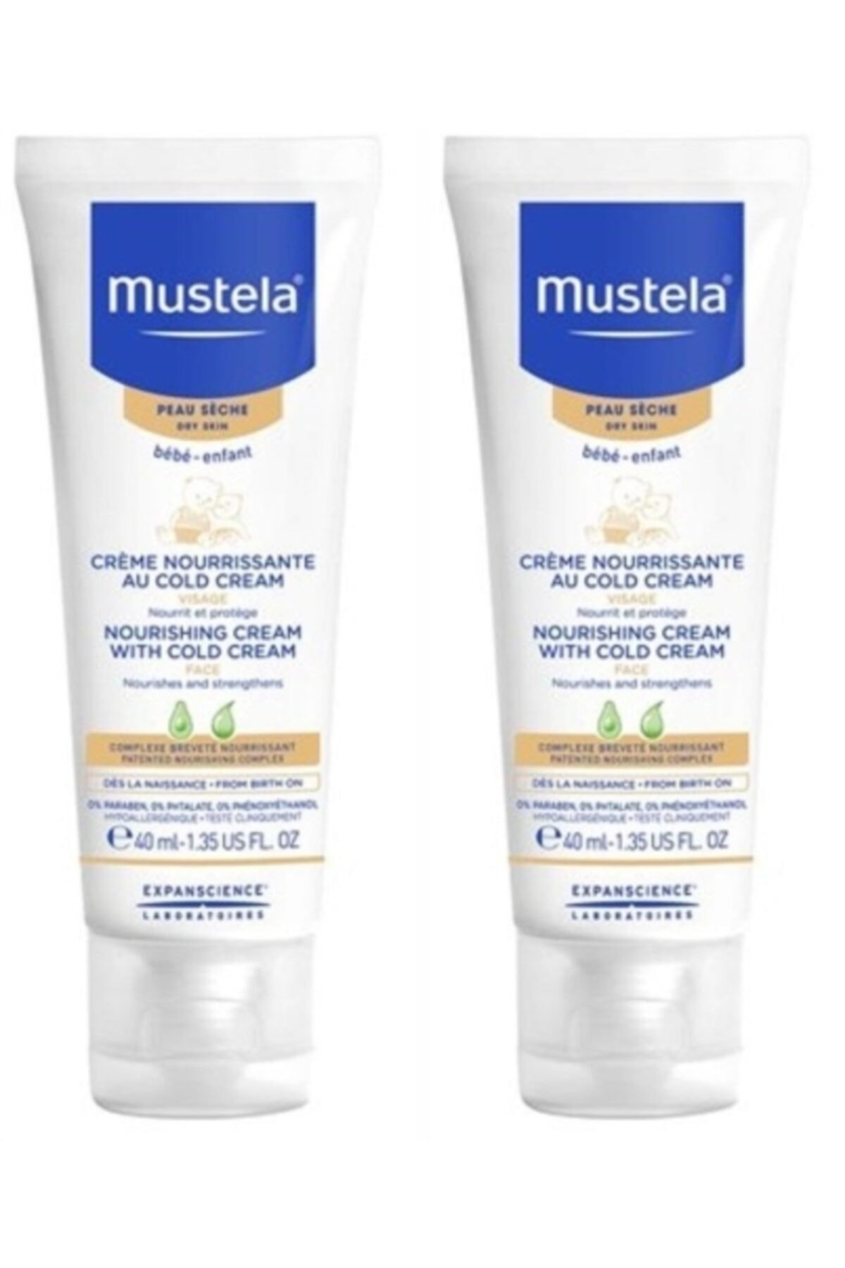 Mustela Cold Cream Nutri-Protective Cream 40 ml - Koruyucu Yüz Kremi 2 Kutu