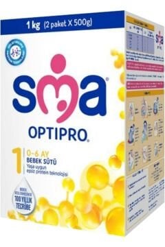 SMA 1 Optipro Probiyotik 0 - 6 Ay Bebek Sütü 1000 gr 6 Kutu