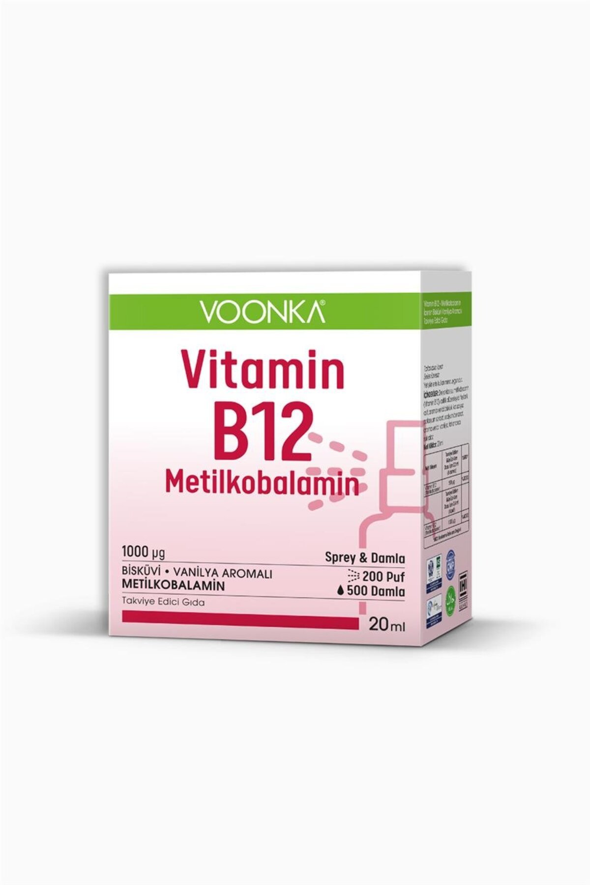 Voonka Vitamin B12 Metilkobalamin 20 Ml
