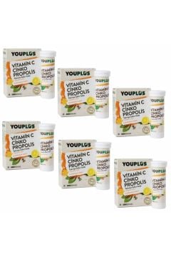 Youplus Vitamin C Çinko Propolis 20 Efervesan Tablet 6 Kutu