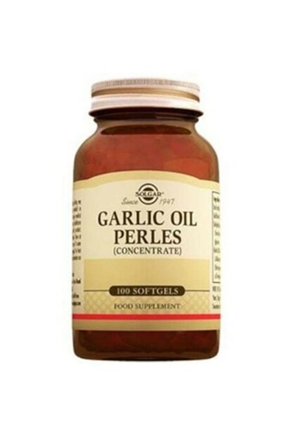 Solgar Garlic Oil Perles 100 Kapsül