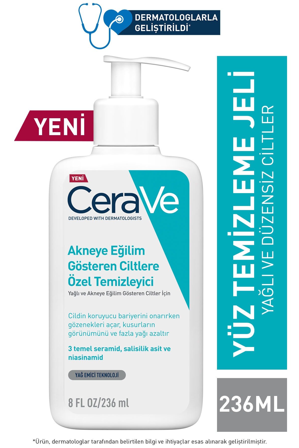 Cerave Akneye Eğilimli Ciltler İçin Özel Temizleyici 236 ml