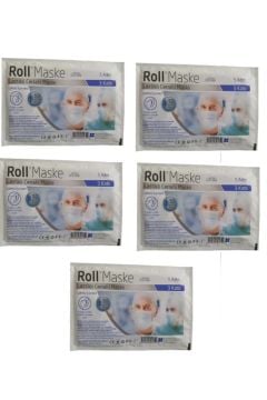 Roll 3 Katlı Cerrahi Maske Telli 5'li 5 Paket