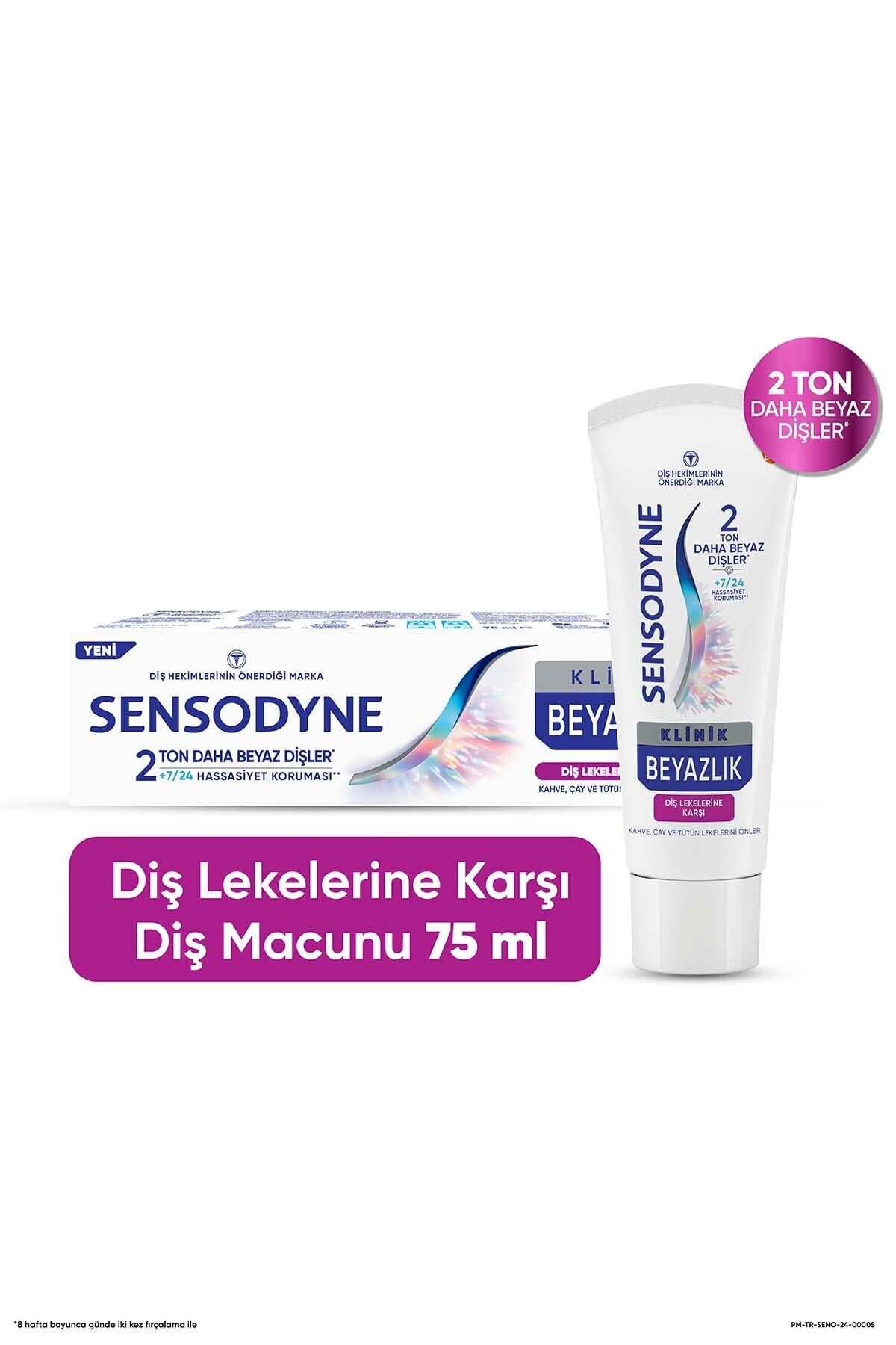 Sensodyne Klinik Beyazlık Diş Lekelerine Karşı Diş Macunu 75ml