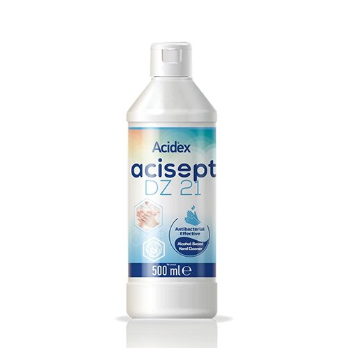 Acidex Acisept DZ 21 Gel 70% 500 ml PE Bottle FlipTop Kapak