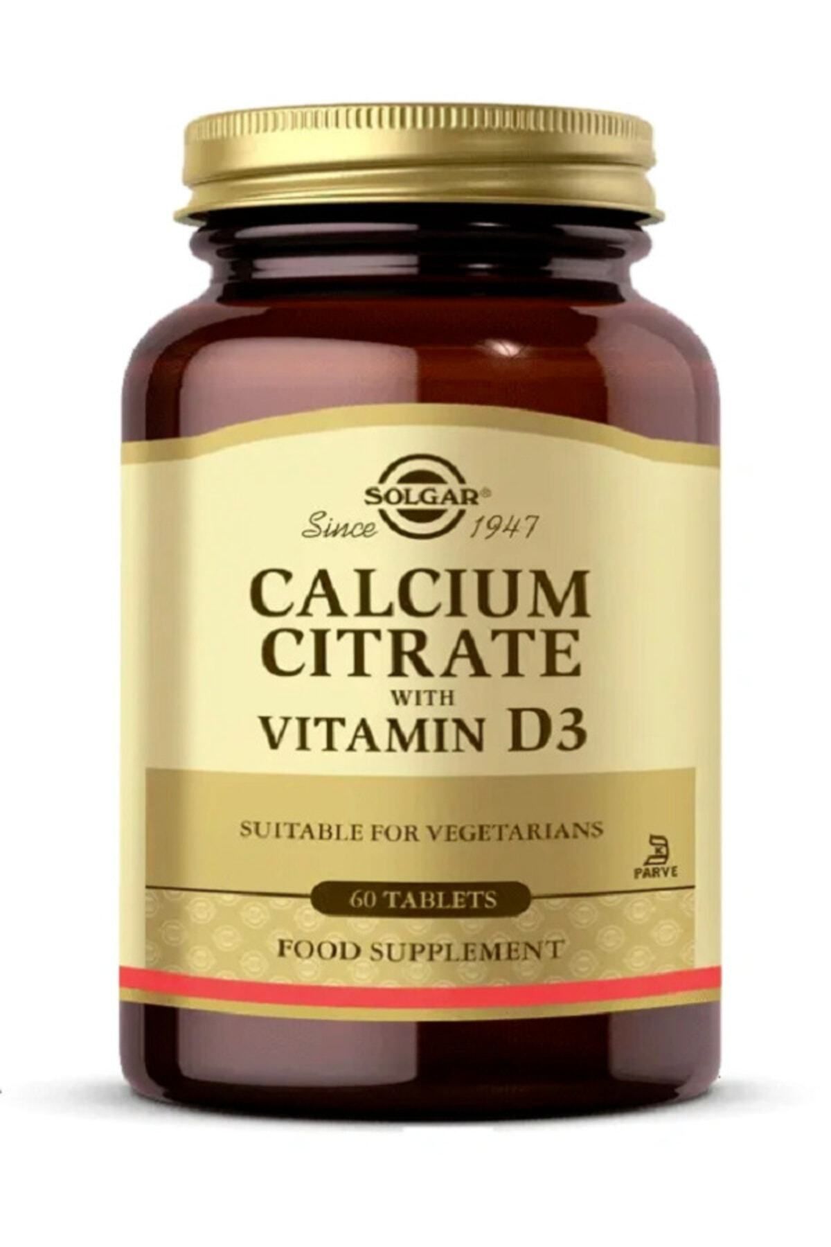 Solgar Calcium Citrate Vitamin D3 60 Tablet