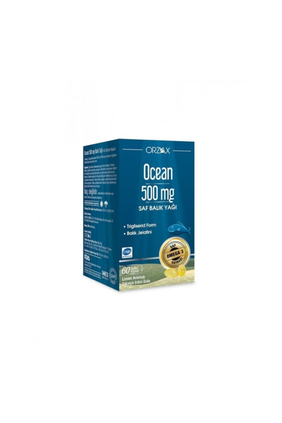 Ocean Omega 3 Balık Yağı 500 mg 60 Kapsül