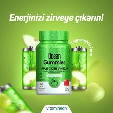 Ocean Gummies Apple Cider Vinegar 60 Çiğnenebiilir Jel