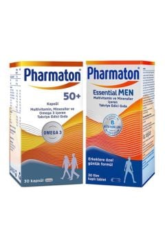 Pharmaton Essential Men 30 Tablet + Pharmaton 50 Plus 30 Kapsül