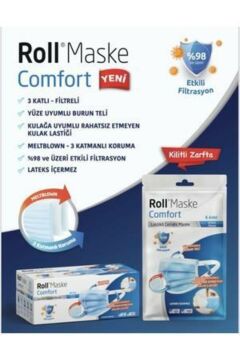 Roll Comfort 3 Katlı Meltblown Cerrahi Maske Telli 100'lü Paket