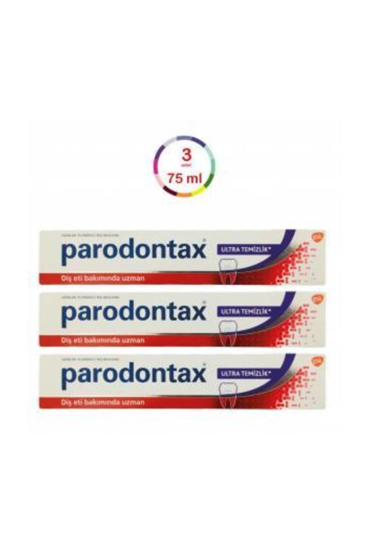 Parodontax Ultra Temizlik Diş Macunu 75 ml 3 Kutu