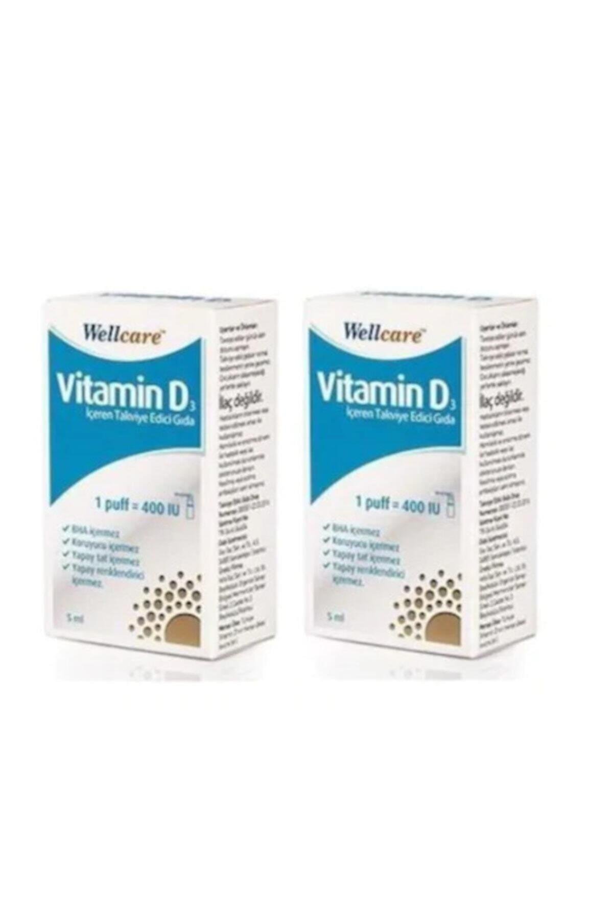 Wellcare Vitamin D3 400 IU 5 ml 2 Kutu
